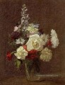 Fleurs mélangées peintre de fleurs Henri Fantin Latour